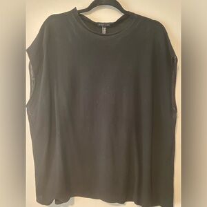 Eileen Fisher black square lightweight tunic size M